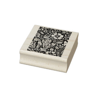 Blumen William Morris Design Gummistempel