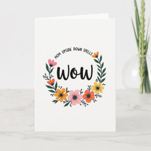 Blumen-Wow-Muttertagskarte Karte