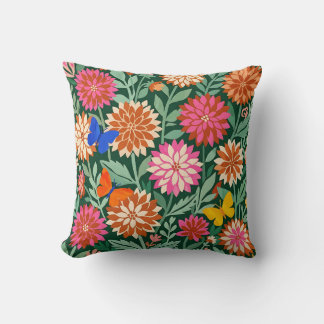 Blumen-Wurfkissen – Matisse Dahlien & Schmetterlin Kissen