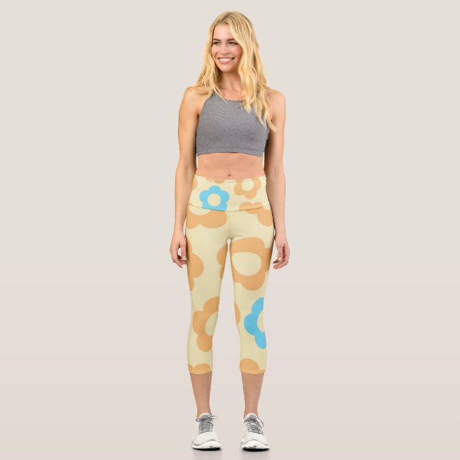 Blumen | Zazzle_Growshop. Capri Leggings (Vorderseite)