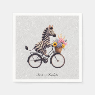 Blumen-Zebra-Fahrrad-Servietten Serviette
