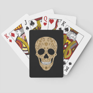 Blumen-Zuckerschädel Dia de los Muertos Spielkarten