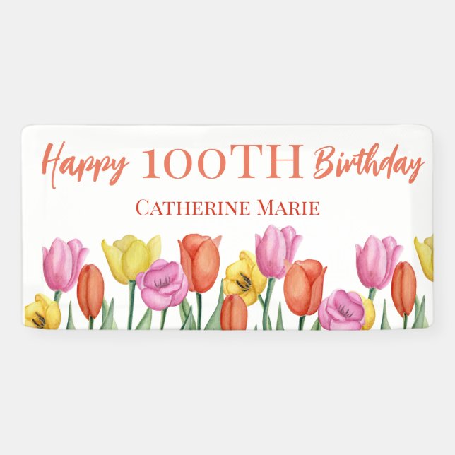 Blumen zum 100. Geburtstag  Banner (Horizontal)