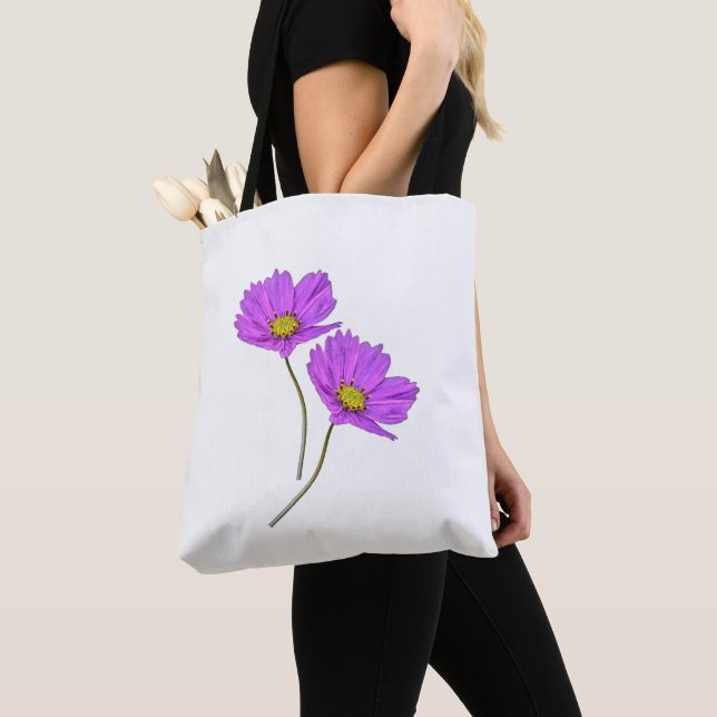 Blumen Zwei Lila Cosmos (Von Nahem)