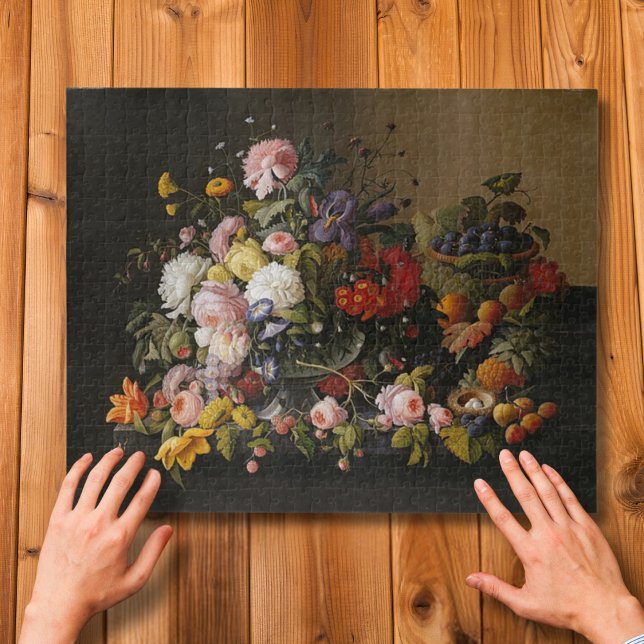 Blumenabundanz: Severin Roesen Stillleben Puzzle (Von Creator hochgeladen)