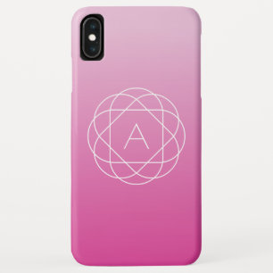 Blumenähnliches geometrisches Monogramm Rosa sch Case-Mate iPhone Hülle