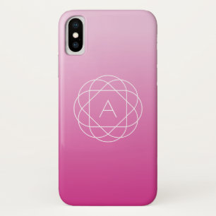 Blumenähnliches geometrisches Monogramm Rosa sch Case-Mate iPhone Hülle