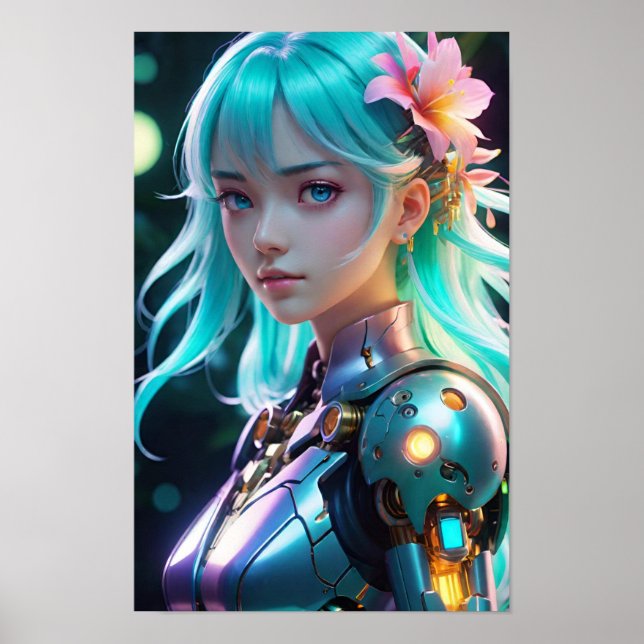 Blumenakzent Poster (Vorne)