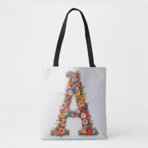 Blumenalphabet Buchstabe A entworfen mit farbenfro