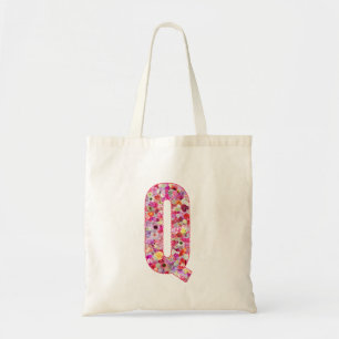 Blumenalphabet Buchstabe Q Tragetasche