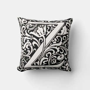 Blumenalphabet Monogramm Buchstabe Z Kissen