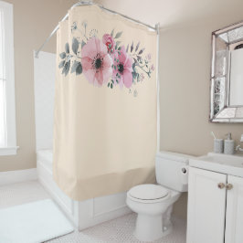 Blumenanemon-Blume-Bouquet pink Duschvorhang