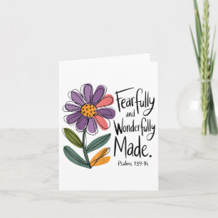 Blumenangst und wunderbar Made Psalms 139_1 Karte