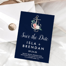 Blumenanker | Navy Summer Save the Date Card