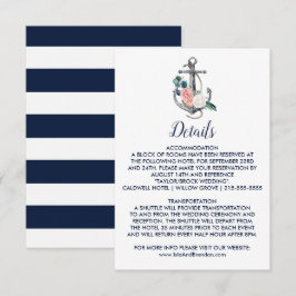 Blumenanker | Sommer-Hochzeitdetails Beipackkarte Begleitkarte