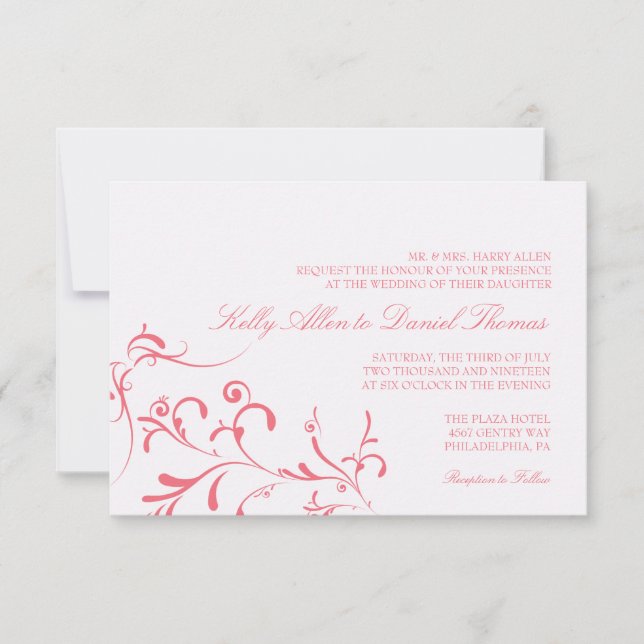 Blumenanmut |lppi der Hochzeits-Einladungs-| Einladung (Vorderseite)