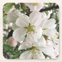 Blumenapfel Rechteckiger Pappuntersetzer