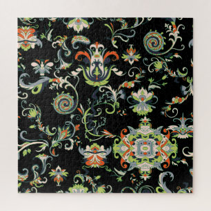 Blumenarabische Ornamente: Nahtlos traditionell Puzzle