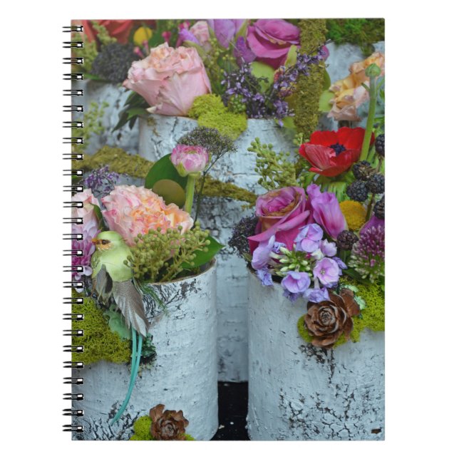 Blumenarrangements im Frühling Notizblock (Vorderseite)