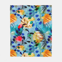 Blumenästhesie Fleecedecke