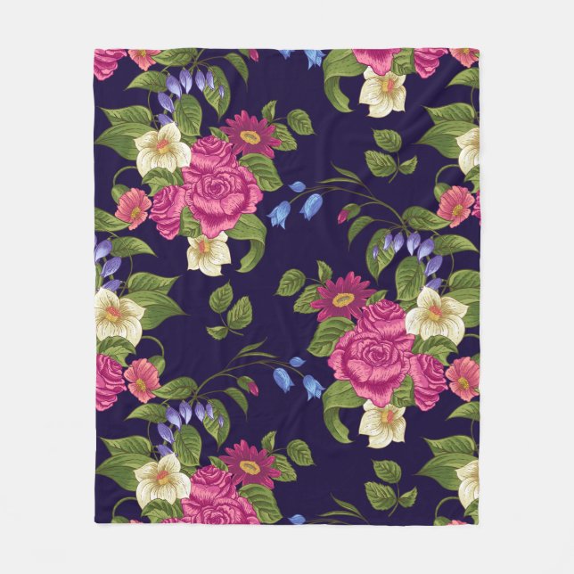 Blumenästhesie Fleecedecke (Vorderseite)