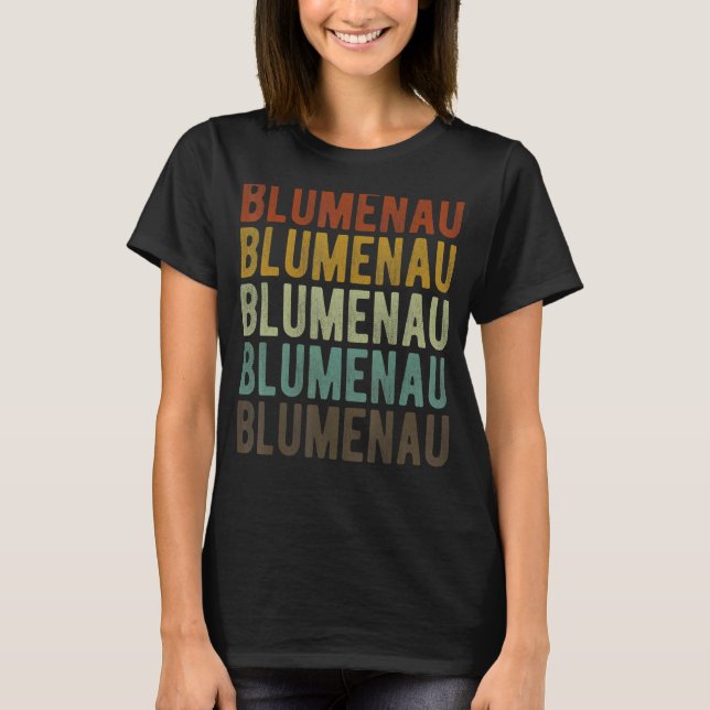 Blumenau Stadt Brasilien Retro Vintag T-Shirt (Vorderseite)