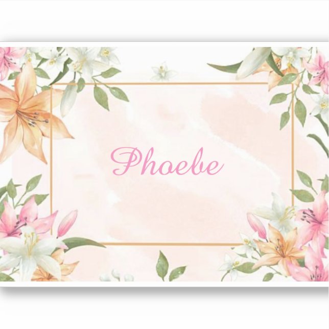 Blumenaufkleber Aufkleber (Vorderseite)