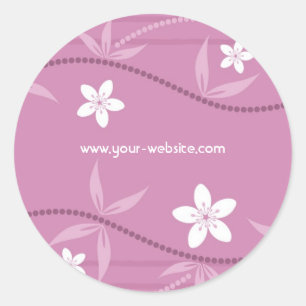 Blumenaufkleber Runder Aufkleber