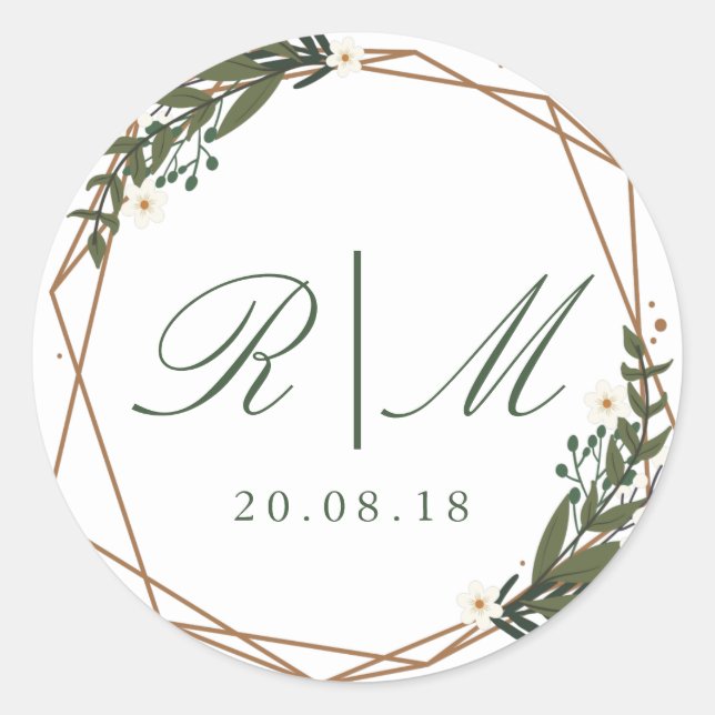 Blumenaufkleber Runder Aufkleber (Vorderseite)