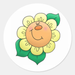Blumenaufkleber Runder Aufkleber
