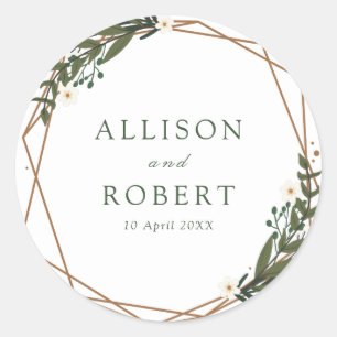 Blumenaufkleber Runder Aufkleber