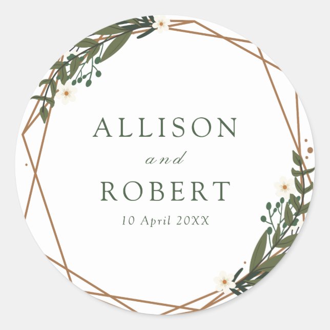 Blumenaufkleber Runder Aufkleber (Vorderseite)