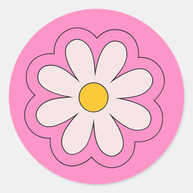 Blumenaufkleber Runder Aufkleber (Vorderseite)