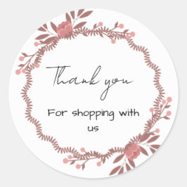 Blumenaufkleber Runder Aufkleber