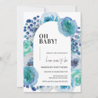 Blumenbaby Babydusche Einladung
