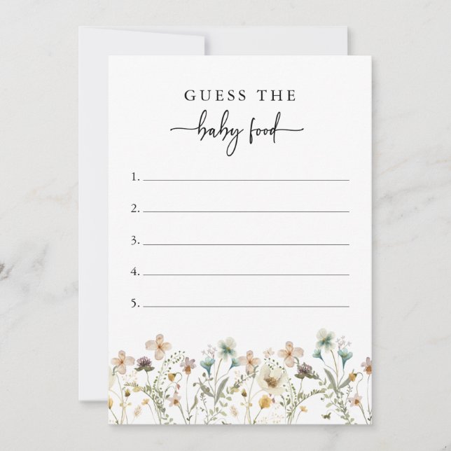 BlumenBaby-Duschspiel Einladung (Vorderseite)