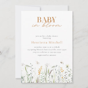 Blumenbaby in Bloom Baby Dusche Einladung