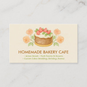 Blumenbäckerei-Torte-Macher-Kekse Visitenkarte