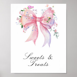 Blumenband-Baby-Party - Süßigkeiten und Leckereien Poster