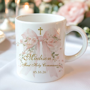 Blumenband Erste Heilige Kommunion Religiöse Gefäl Tasse