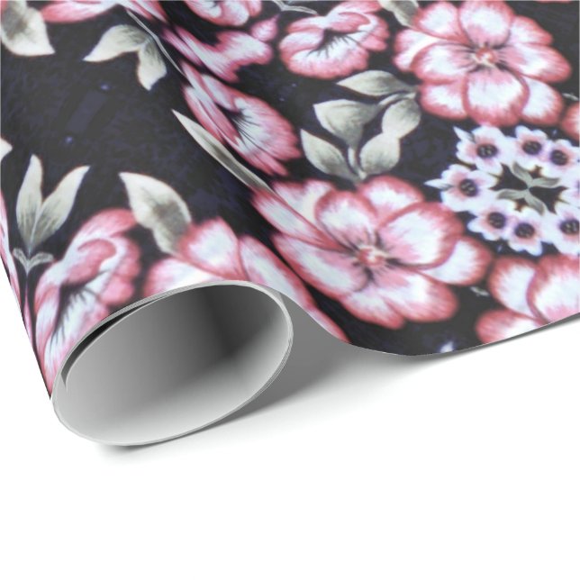 Blumenband Geschenkpapier (Rolleneckpunkt)