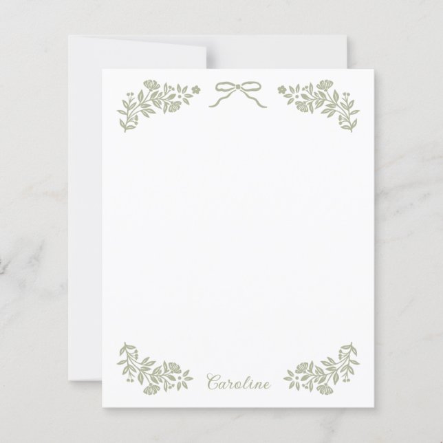 Blumenband Schreibwarenpapier (Vorderseite)