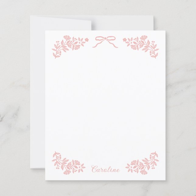 Blumenband Schreibwarenpapier (Vorderseite)