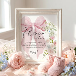 Blumenbar Baby Shower Karte Geschenke Schild