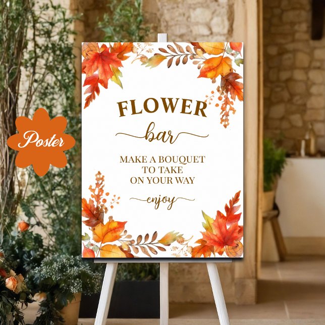Blumenbar Herbst Boho Floral Brautparty Poster (Von Creator hochgeladen)