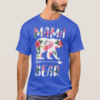 Blumenbär passt Familienoutfit, lustige Mama sein T-Shirt