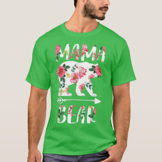 Blumenbär passt Familienoutfit, lustige Mama sein T-Shirt