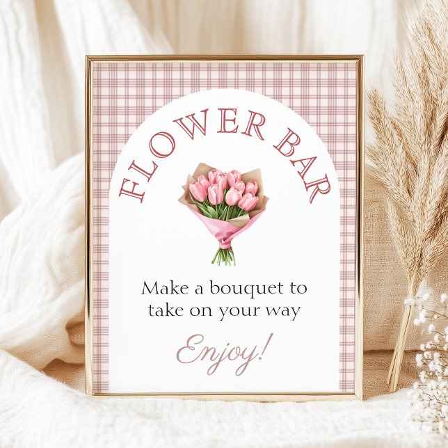 Blumenbar Pink Frisch vom Markt Brautdusche Poster (Von Creator hochgeladen)