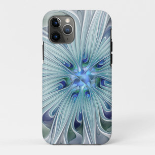Blumenbeauty Abstrakt Moderne Blaue Pastell Blume Case-Mate iPhone Hülle