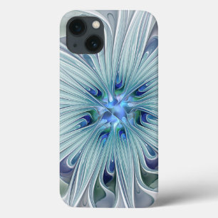 Blumenbeauty Abstrakt Moderne Blaue Pastell Blume Case-Mate iPhone Hülle